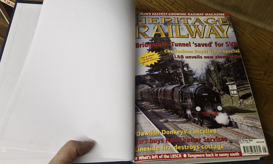 Heritage Railway Magazine Bound Volumes 2 3 4 5 6  Joblot 5 Volumes1
