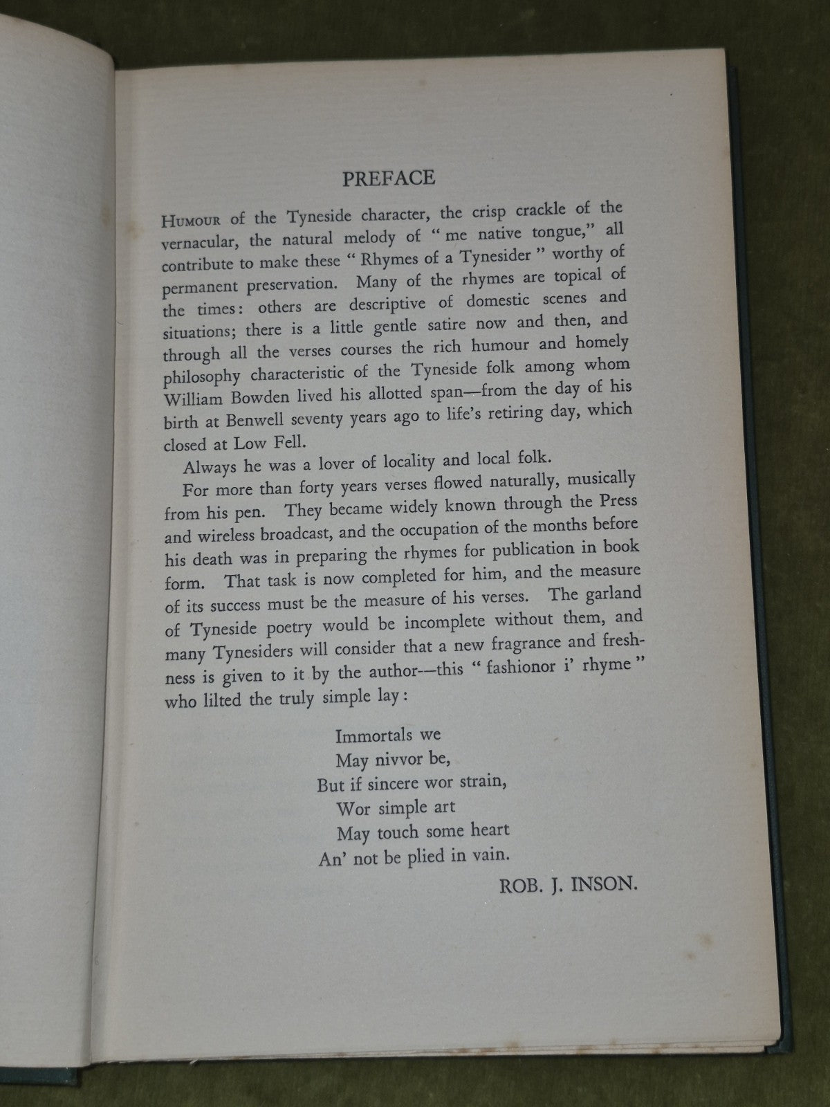 Rhymes of a Tynesider William Bowden 1931 Northumberland Press5