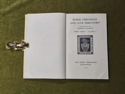 Robert Burns Chronicle Third Series 1-12, 1952-1963 , Burns Federation1
