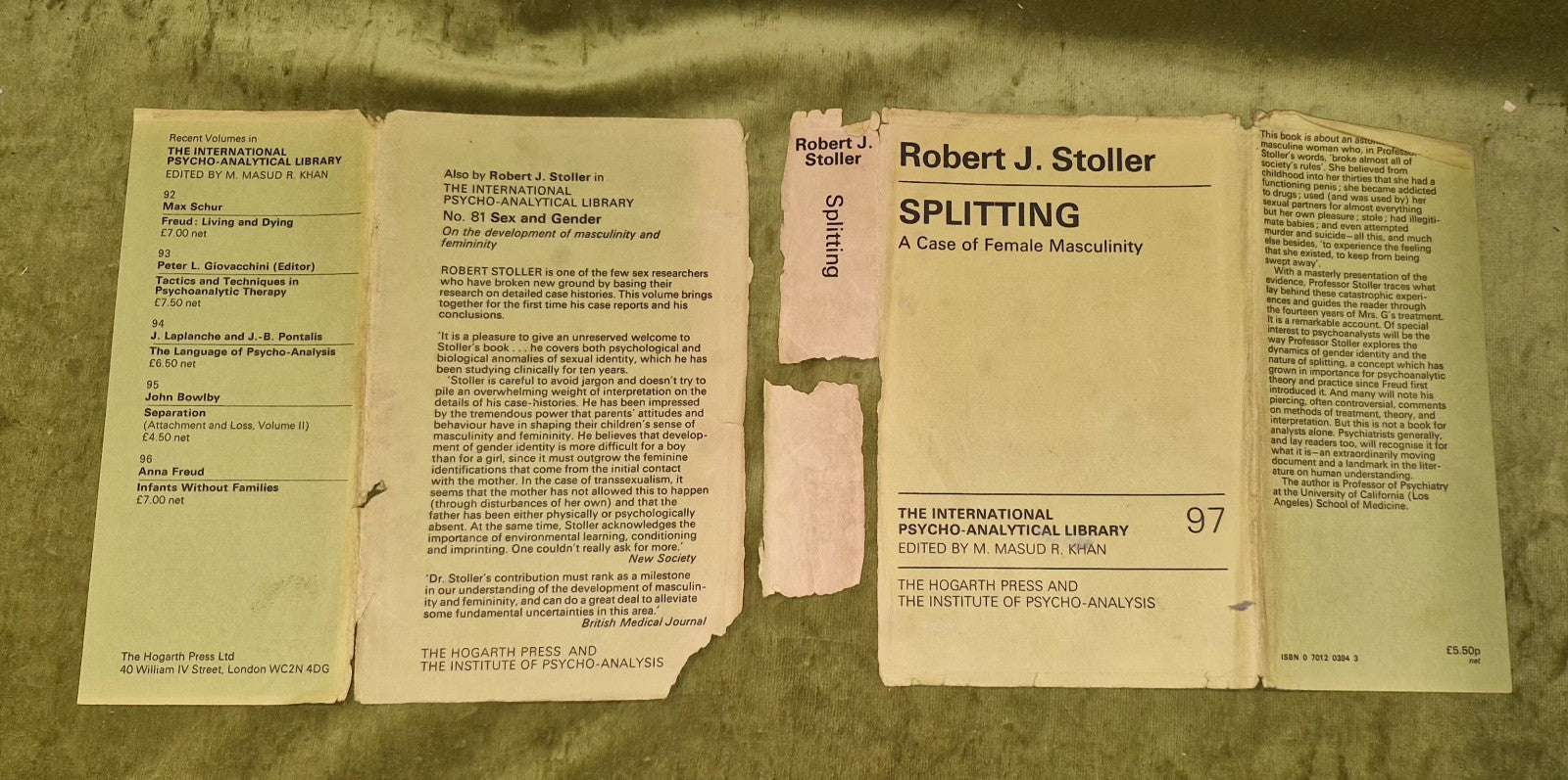 Splitting: A case of female masculinity, Robert J. Stoller (1974)8