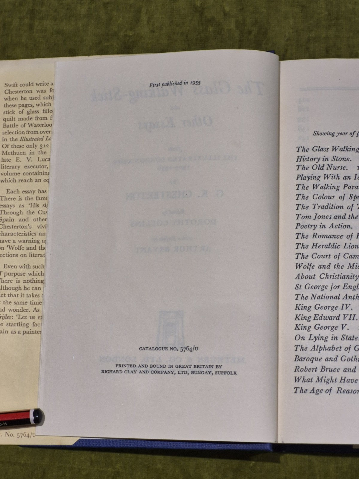 THE GLASS WALKING-STICK - G.K.Chesterton - 1955 1st ed. HB6