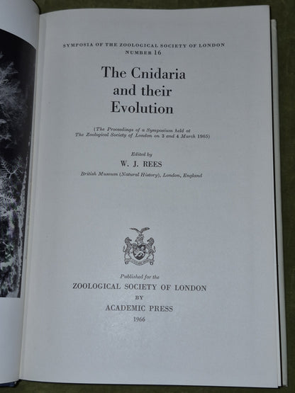 W J Rees / Cnidaria and Their Evolution Symposia of the Zoological Society 19663
