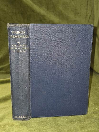 The Things I Remember By Grand Duchess Marie Of Russia Cassell 1930 First0