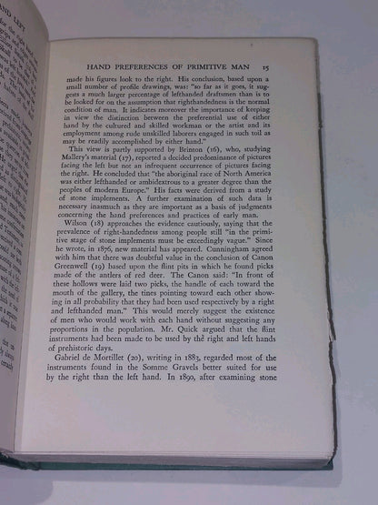 Handedness : Right And Left By Ira S. Wile (1934) Hb Book4