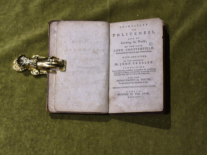 Principles of Politeness - Lord Chesterfield , John Trusler - 1775 1st Dublin0