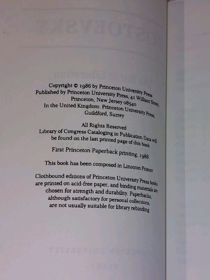 Dostoevsky 1860  1865 1871  1881 By Joseph Frank Princeton University 3 Vol.5