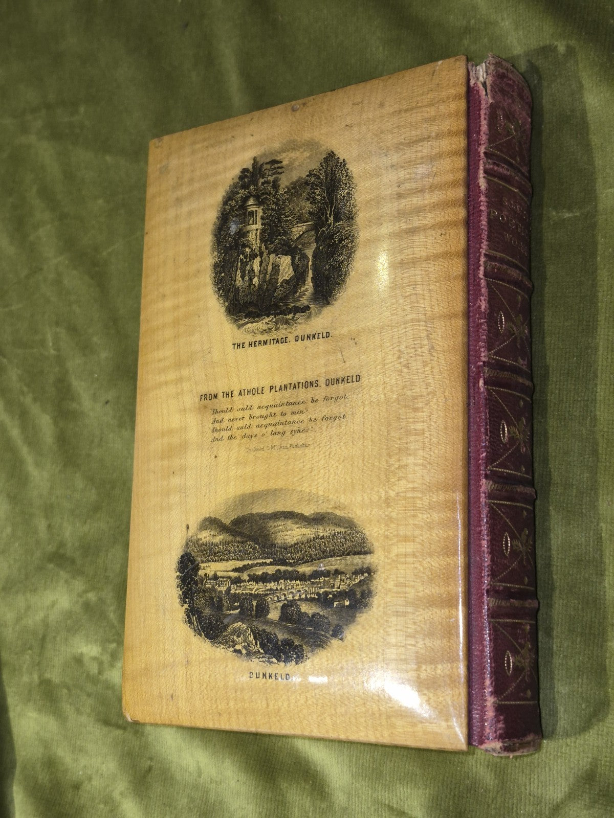 MAUCHLINE  WARE Poetical Works Of Sir Walter Scott  engravings - Gall & Inglis5