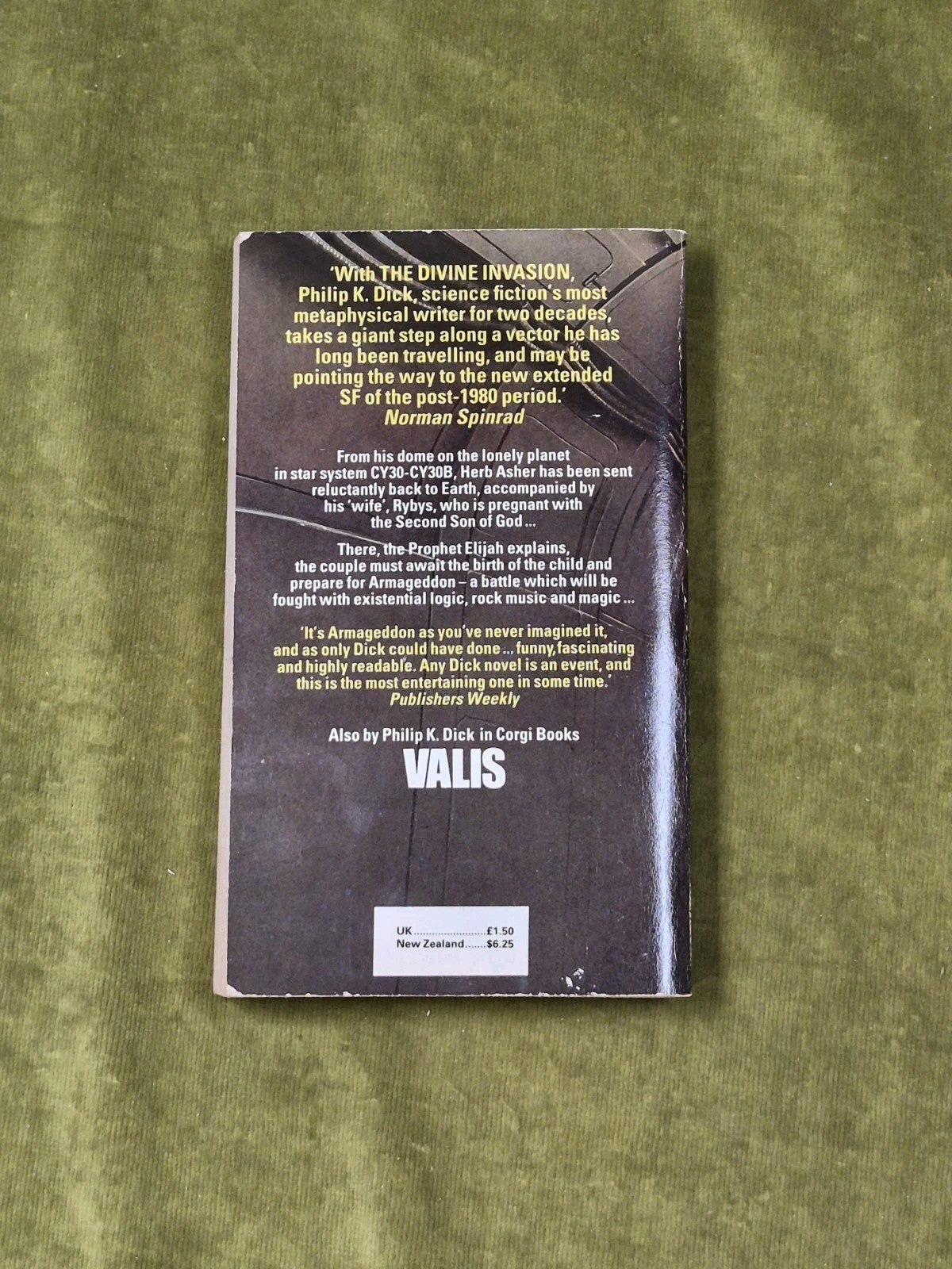 1982 The Divine Invasion by Philip K. Dick UK Corgi 1st Paperback1