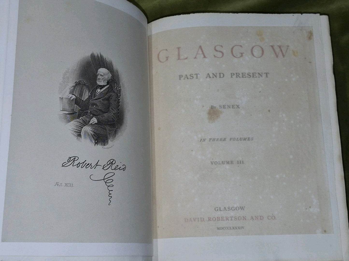 GLASGOW Past & Present - Vol 1-3 - David Robertson & Co 1884 Limited Ed. 271/5008