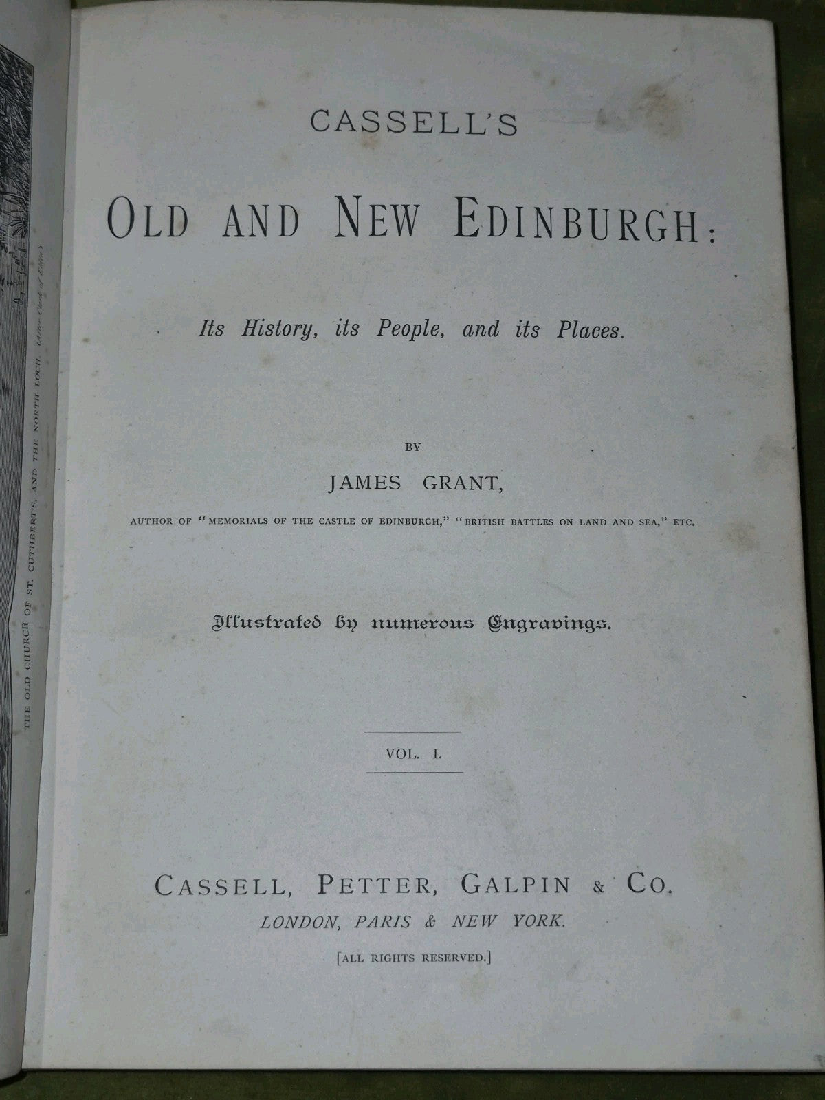 Old and New Edinburgh (c. 1882) James Grant Cassell's Complete Set of 38