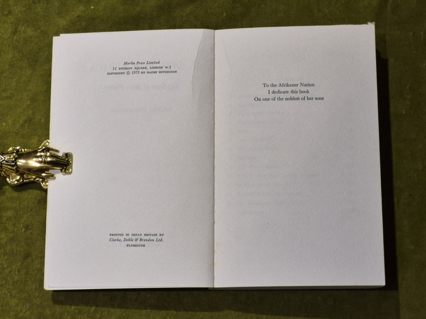 A Life for Africa : the Story of Bram Fischer - Naomi Mitchison - Merlin 1973 PB5