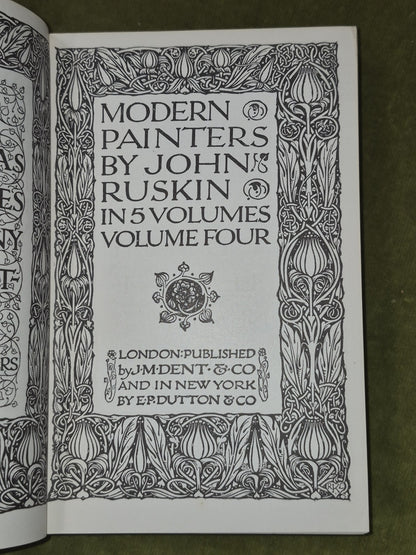 John Ruskin Modern Painters Stones of Venice Seven Lamps Complete Everyman7