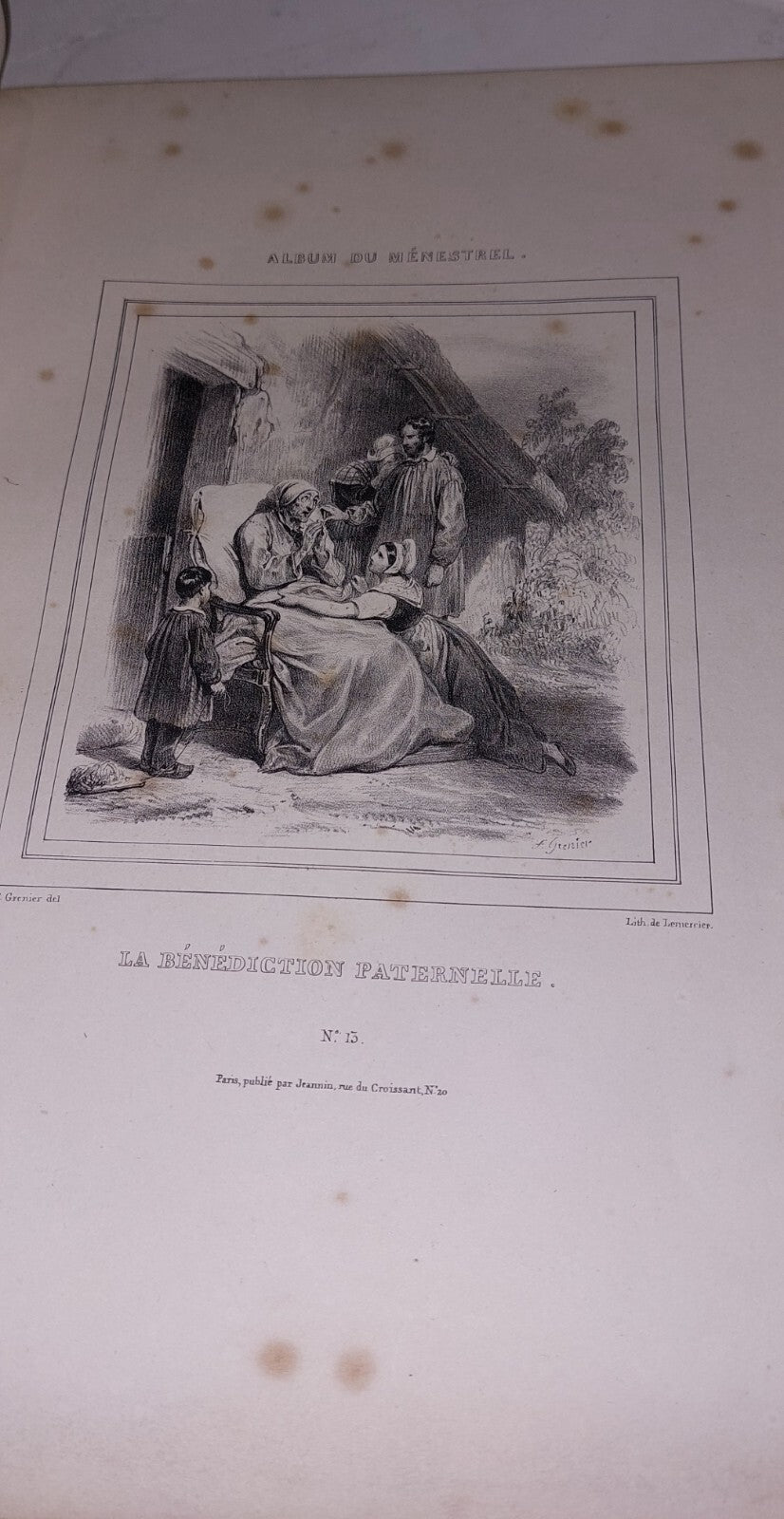 ALBUM DU MENESTREL Circs 1860 - 1880 Lithograph Plates 17