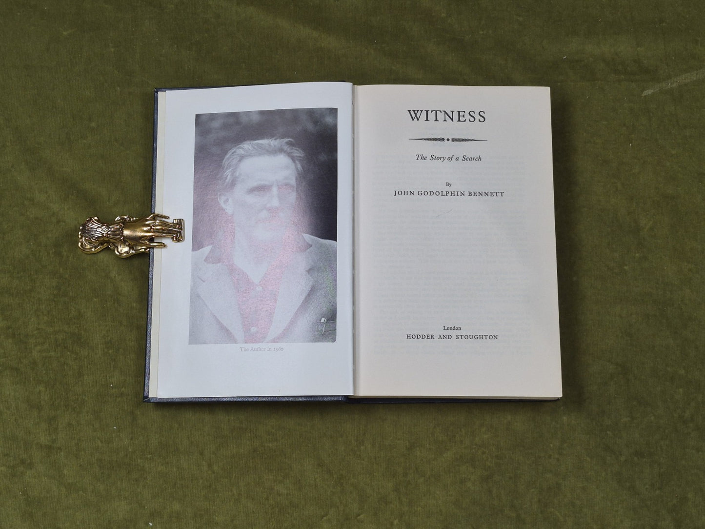 WITNESS The Story Of A Search by John Godolphin Bennett , Hodder 1962 1st HB3