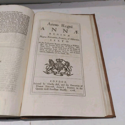 18th Century Anno Regni Annae Reginae (1707) Published & Printed By Charles Bill10