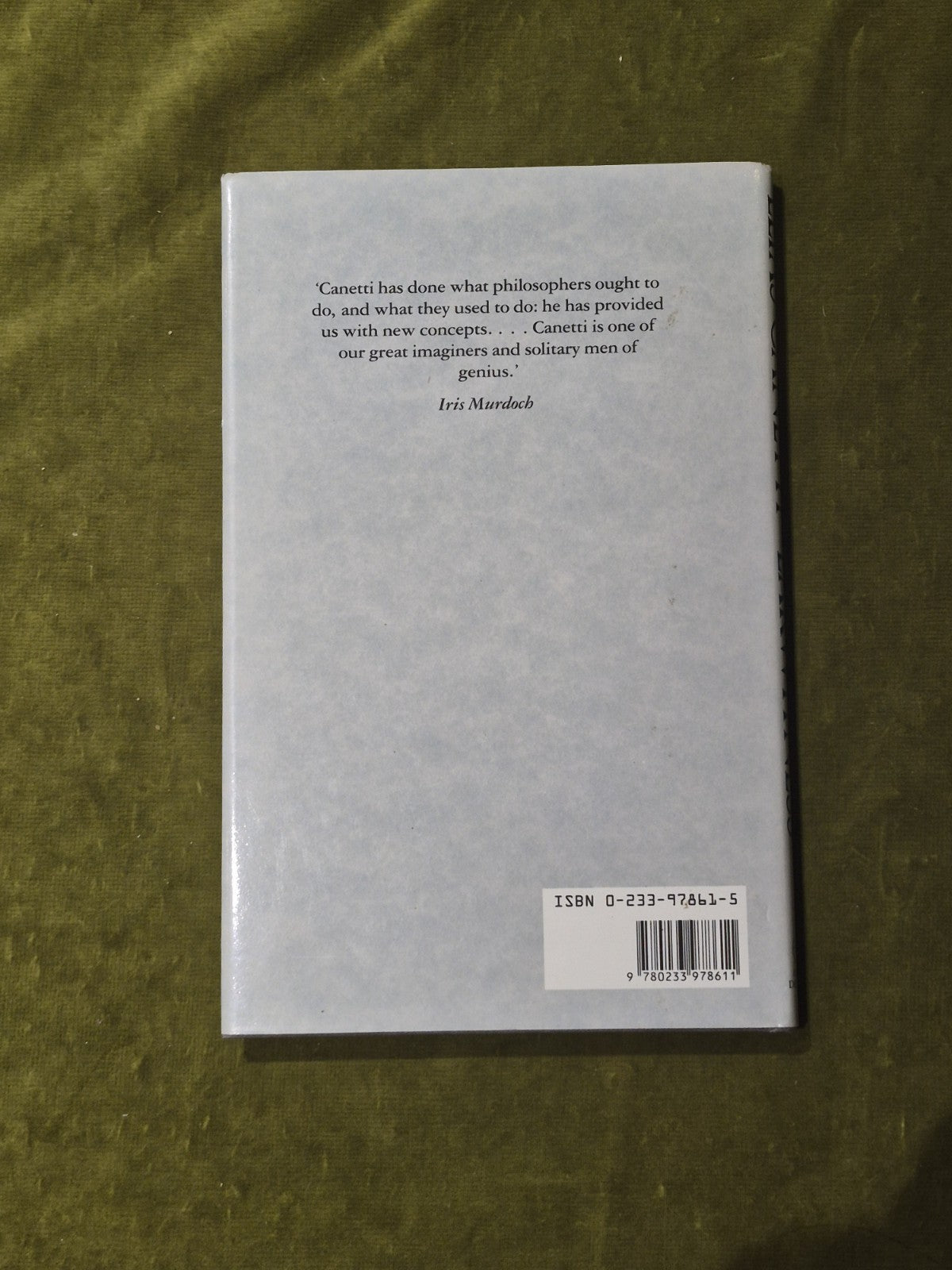 Earwitness: Fifty Characters - Elias Canetti - Andre Deutsch 1979 HB DJ1
