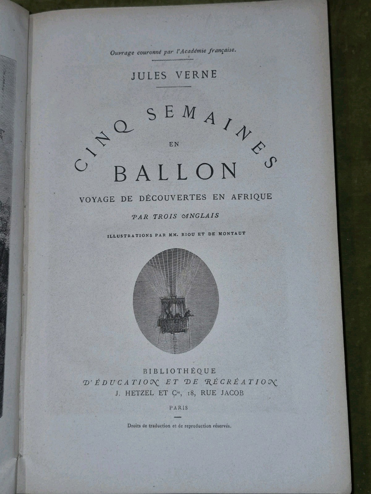 Jules Verne Cinq Semaines En Ballon Voyage Au Centre De La Terre 1872 Montaut4