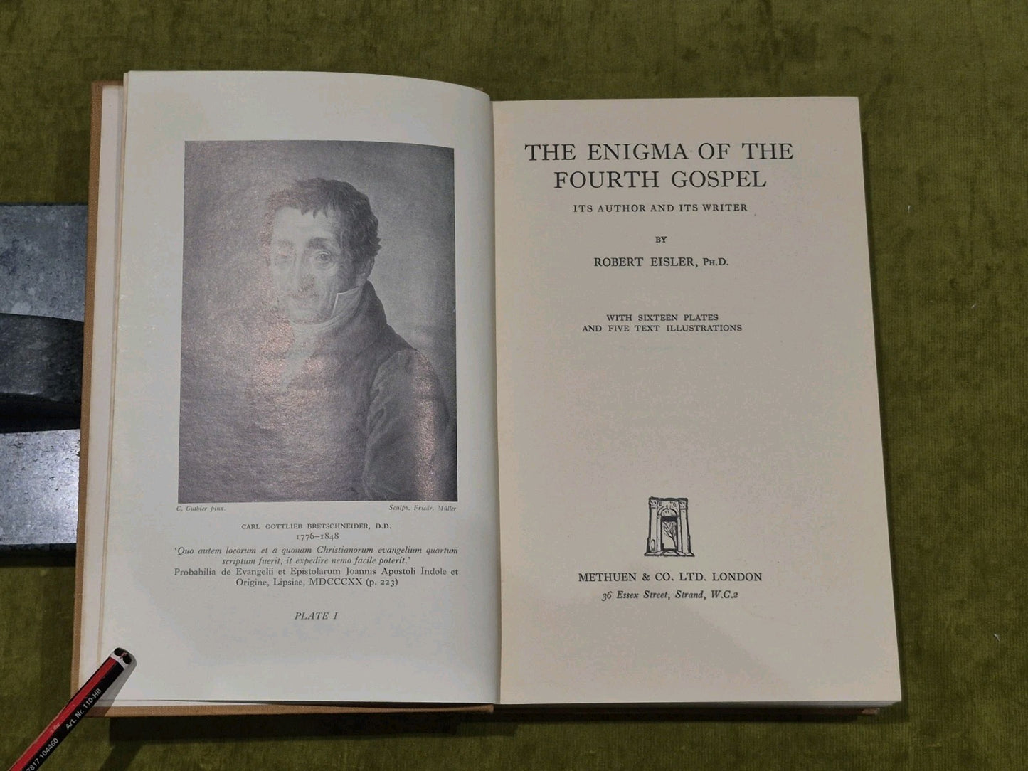 The Enigma of The Fourth Gospel by Robert Eisler (1938 1st Edition)5