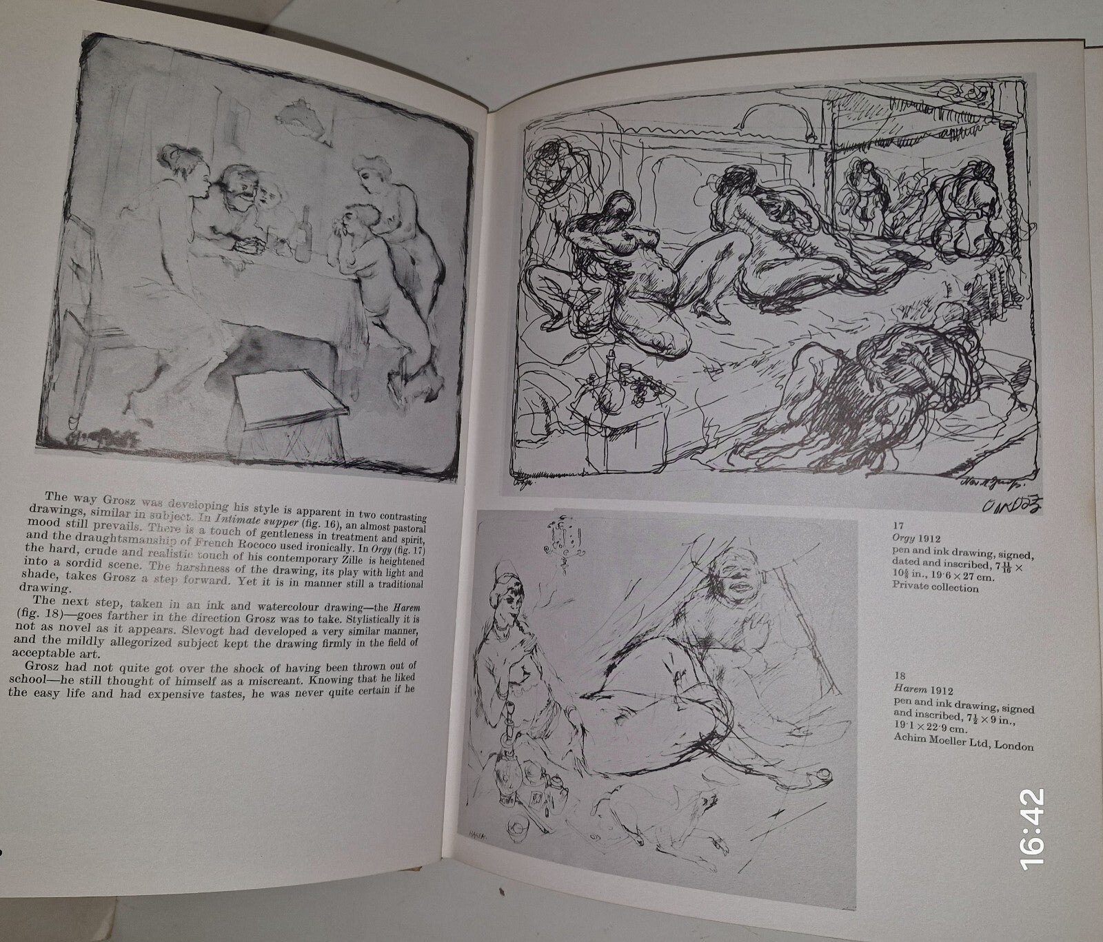 HANS HESS HARDBACK BOOK GEORGE GROSZ 1ST EDITION MACMILLAN VG L9