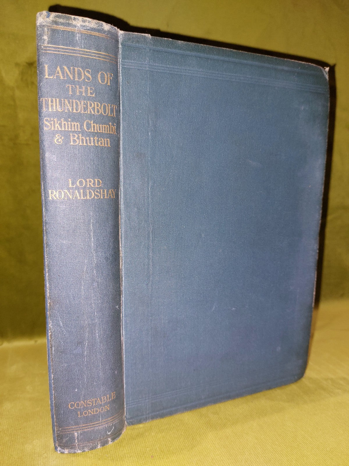 Lands of The Thunderbolt By Ronaldshay, 1st Ed. 1923 with FoldOut Map0