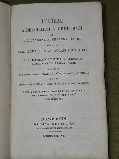 Leabhar Aideachaidh A' Chreidimh le Da Leabhar Macdhòmhnuill Gileabart 18375