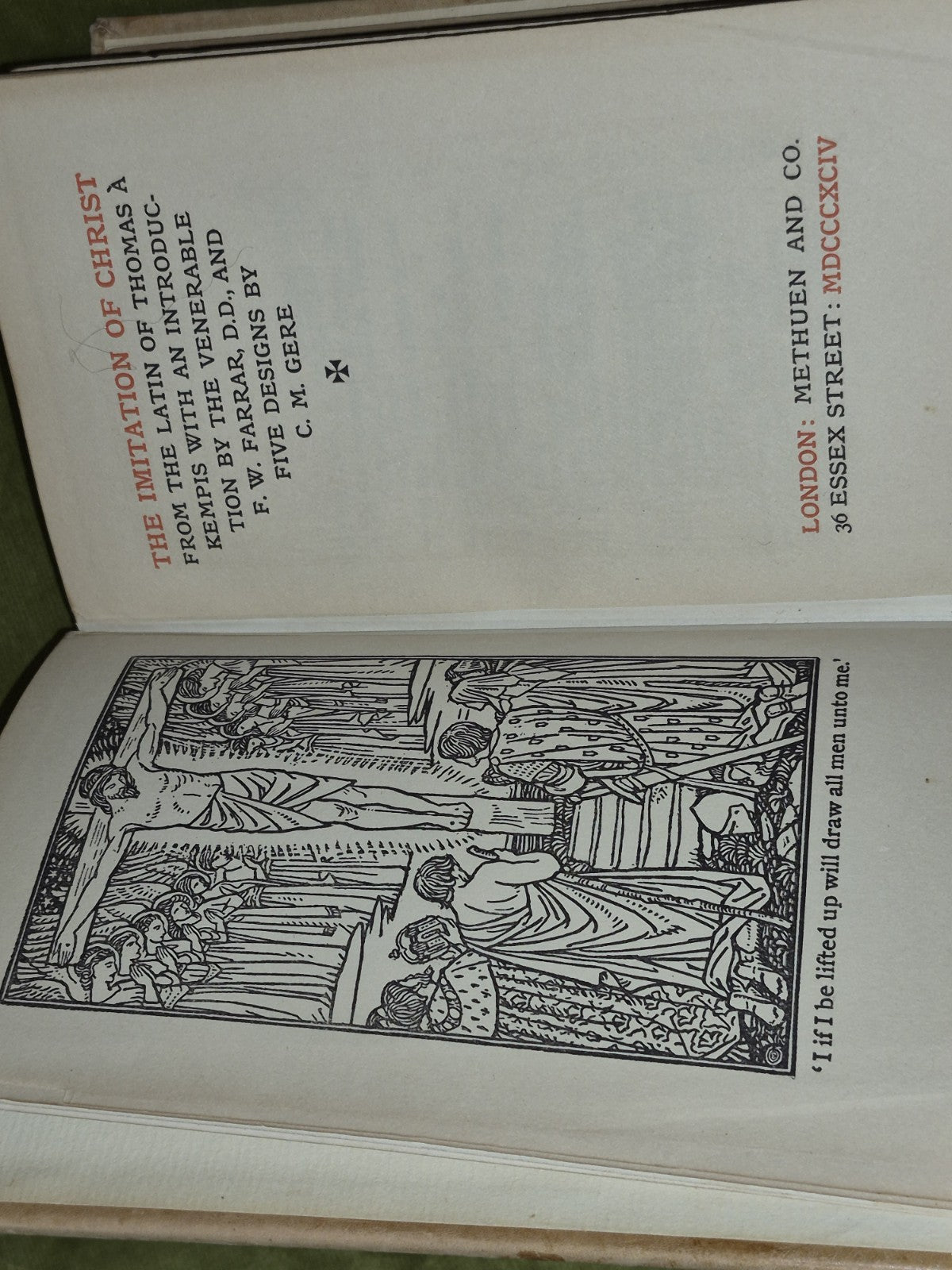 The Imitation of Christ (1894) Gere, Methuen. Fine binding calf6