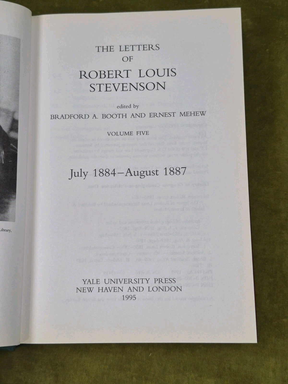 Letters of Robert Louis Stevenson Bradford A Booth Volumes 1 - 5 Incomplete Set16