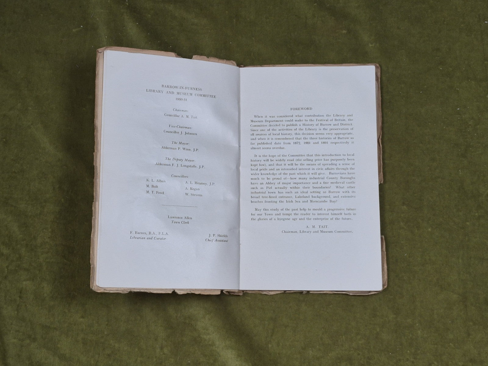Barrow and District : An Illustrated History - F Barnes , James Milner 1951 PB5