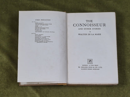 1926 The Connoisseur and Other Stories by Walter de la Mare Collins 19264