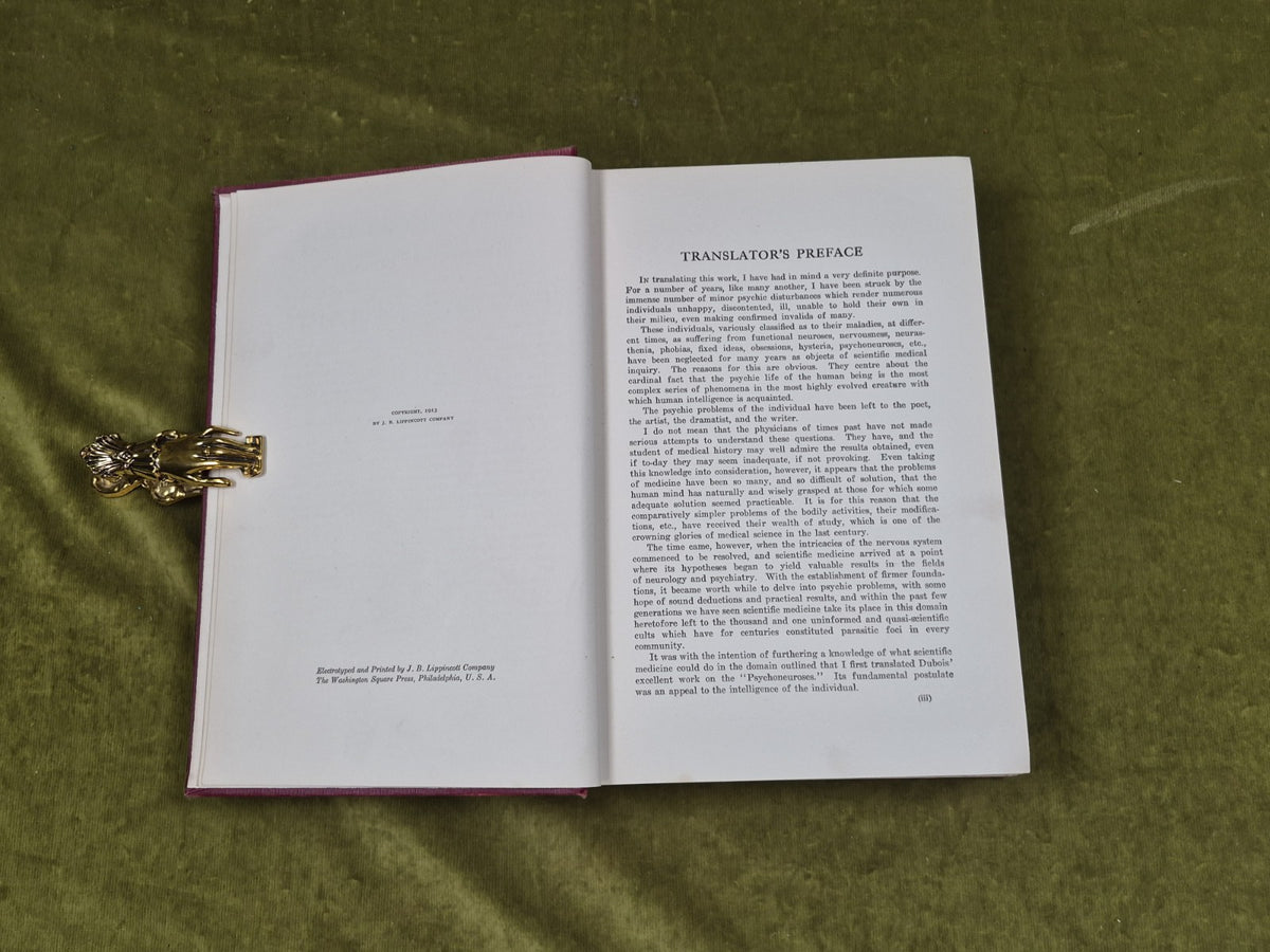 The Psychoneuroses and their Treatment - J Dejerine, E Gauckler, Lippincott 19135