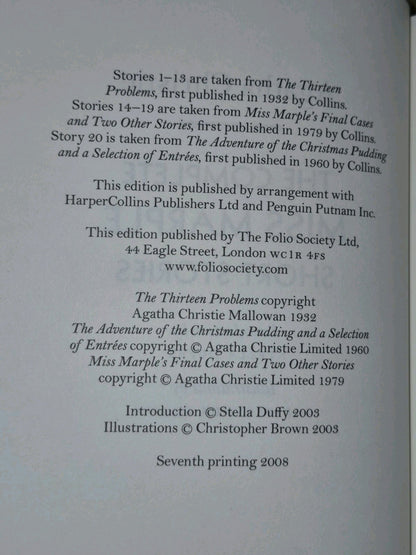 The Complete Miss Marple Short Stories By Agatha Christie - Folio - 2008 Seventh6