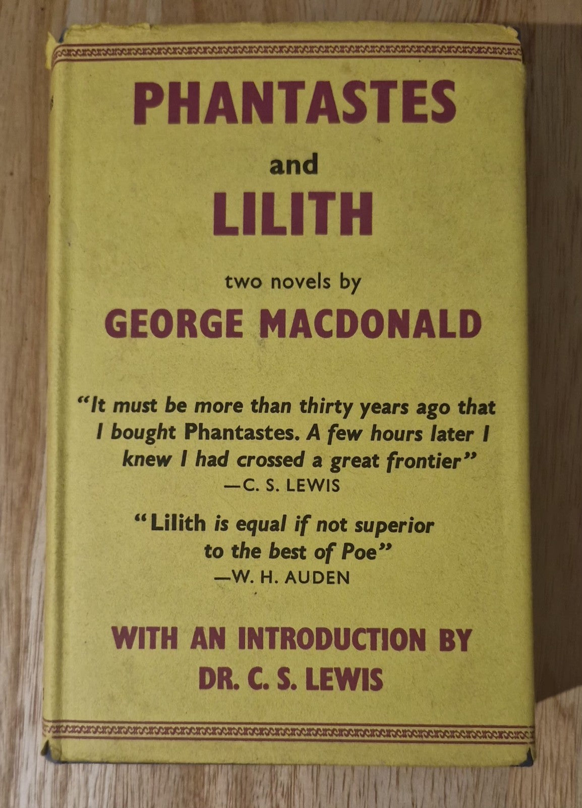 George MacDonald PHANTASTES AND LILITH Two Novels 1962 Gollancz 1st Ed. CS Lewis0