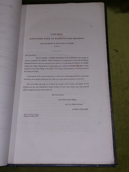 Enumeration Of The Inhabitants Of The City Of Glasgow James Cleland 1832 2nd Ed6