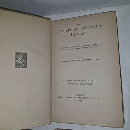 The Gentleman's Magazine Library: English Topography Volumes 1,3,4,5. Gomme 189110