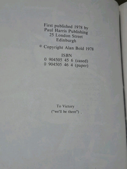 Scotland Yes World Cup Football Poems Alan Bold 1978 Commemorative Copy Hardback5