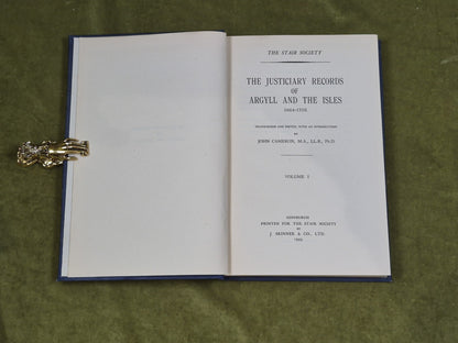 The Justiciary Records Of Argyll And The Isles Vol 1 1664-1705 John Imrie, Stair4