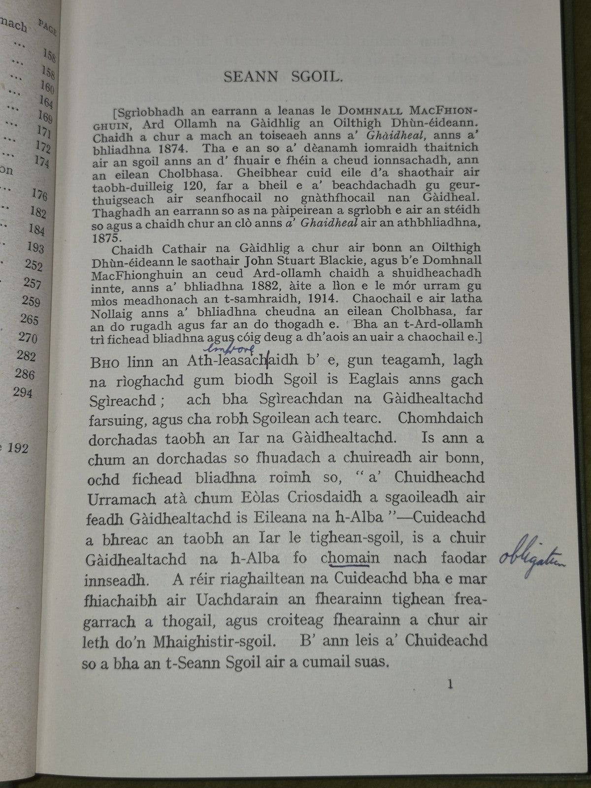 Rosg Gaidhlig Specimens of Gaelic Prose 1929 William Watson Second Edition6