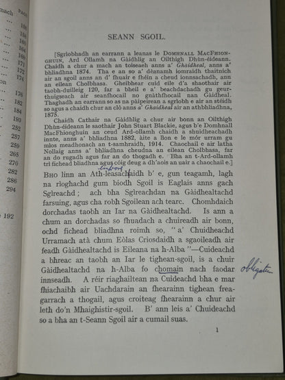 Rosg Gaidhlig Specimens of Gaelic Prose 1929 William Watson Second Edition6