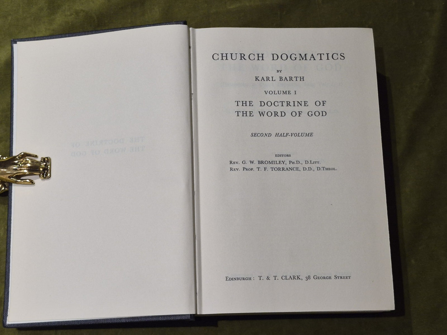 Karl Barth - Church Dogmatics Vol. I/1 & I/2 : Doctrine of the Word of God HB6