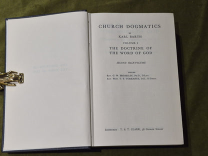Karl Barth - Church Dogmatics Vol. I/1 & I/2 : Doctrine of the Word of God HB6