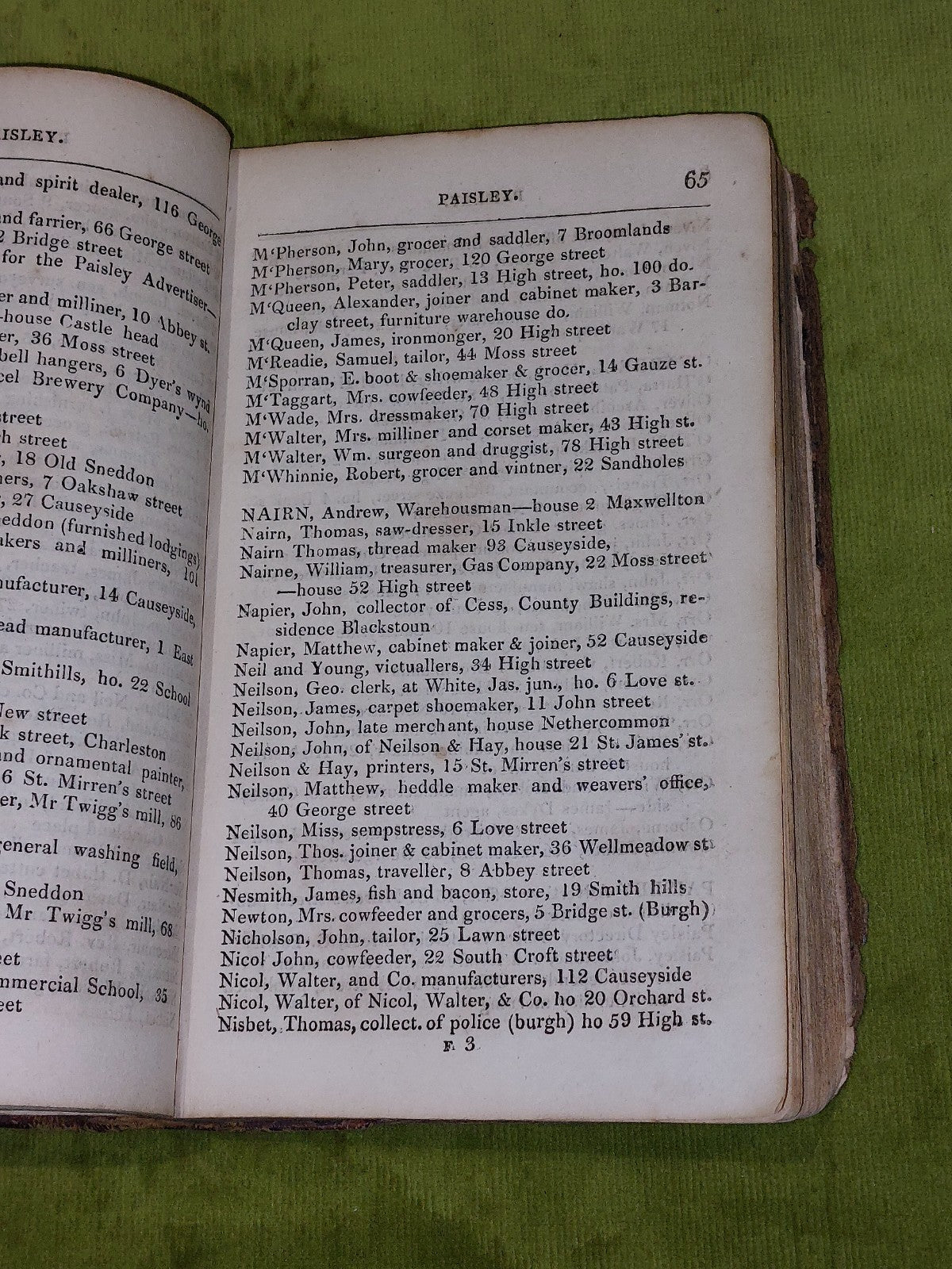 SET Fowler's Directory of Upper Renfrewshire 1830-31 & Lower 1834-35 - 2 Volumes19