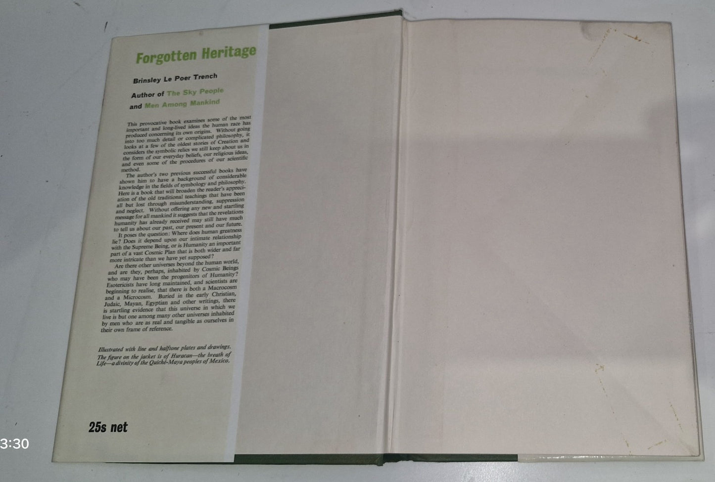 FORGOTTEN HERITAGE By Brinsley Le Poer Trench - Hardcover 1st Edition5