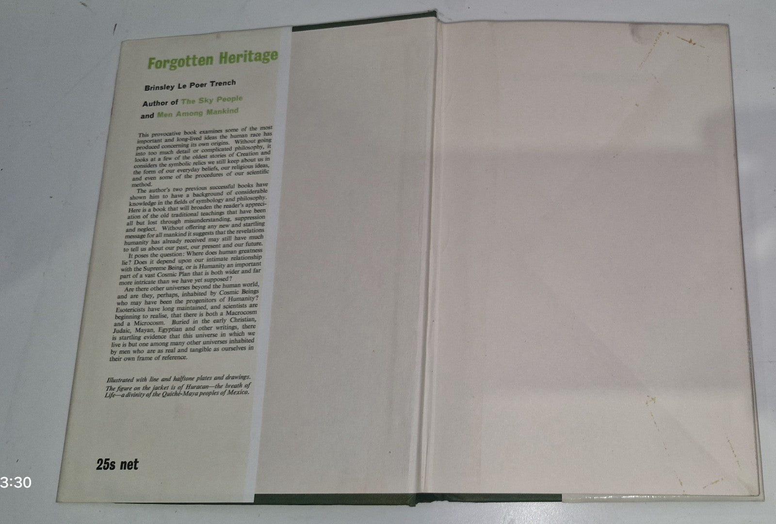 FORGOTTEN HERITAGE By Brinsley Le Poer Trench - Hardcover 1st Edition5