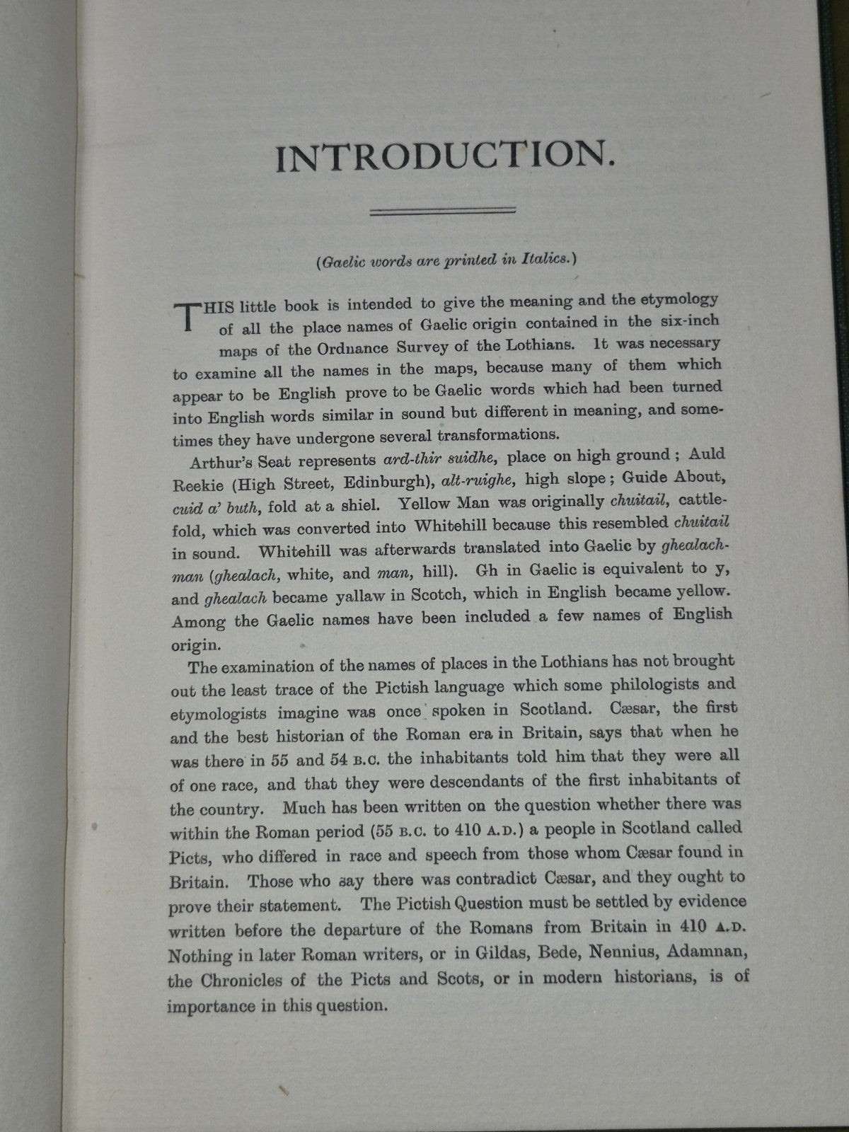 Gaelic Place Names Of The Lothians By John Milne 1912 McDougall's Educational5