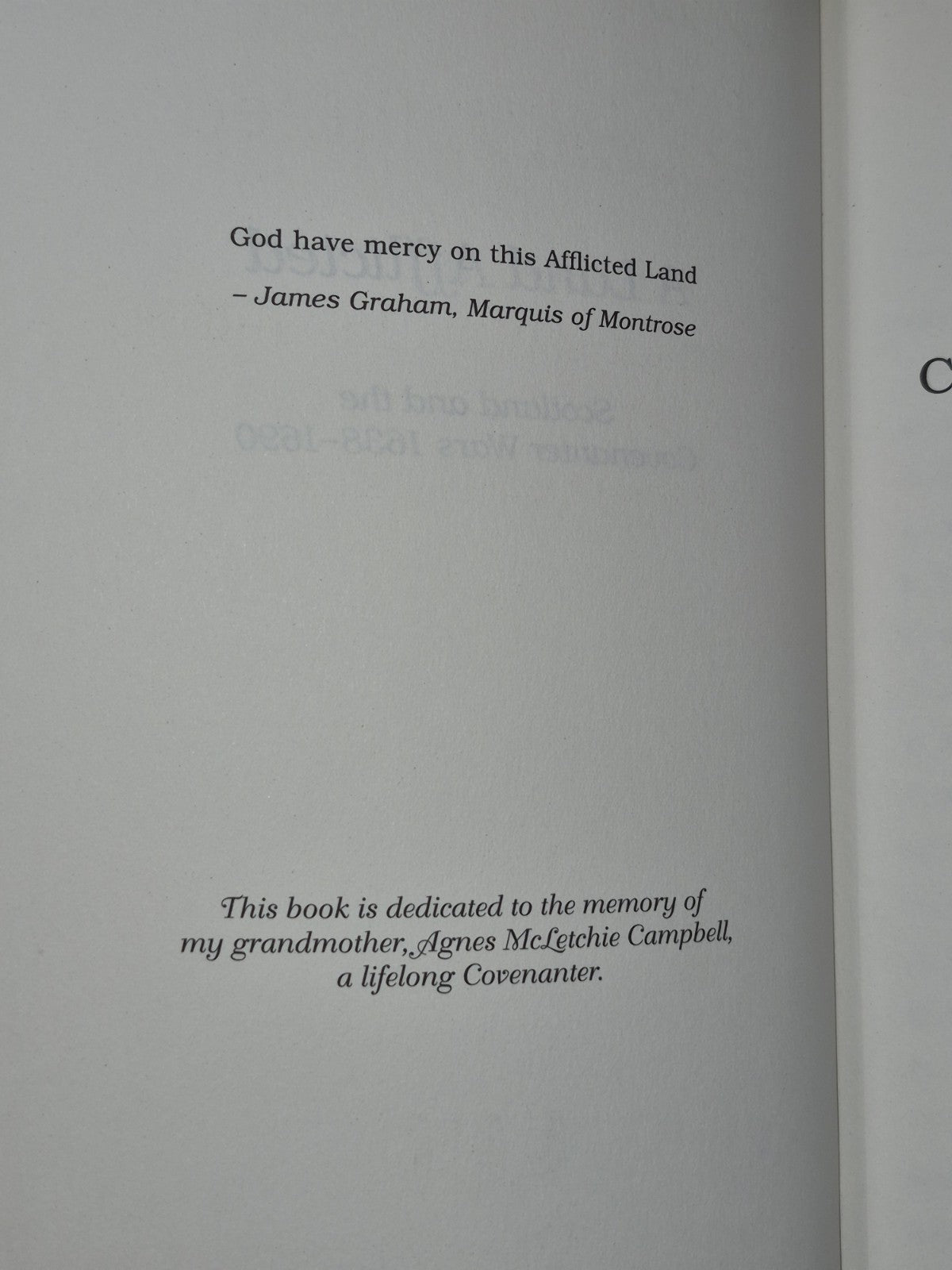 A Land Afflicted Scotland and the Covenanter Wars Raymond Campbell Paterson4