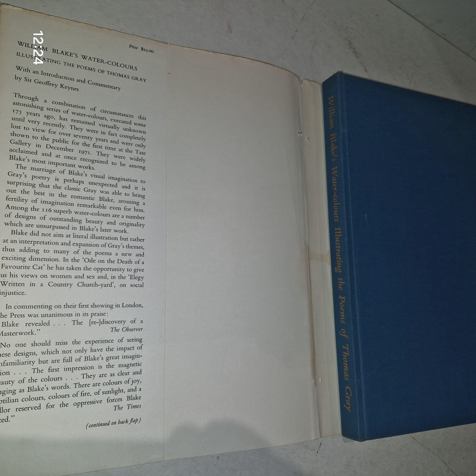 POEMS BY MR. GRAY : Drawings by William Blake (1972, Hardback & Dustjacket)7