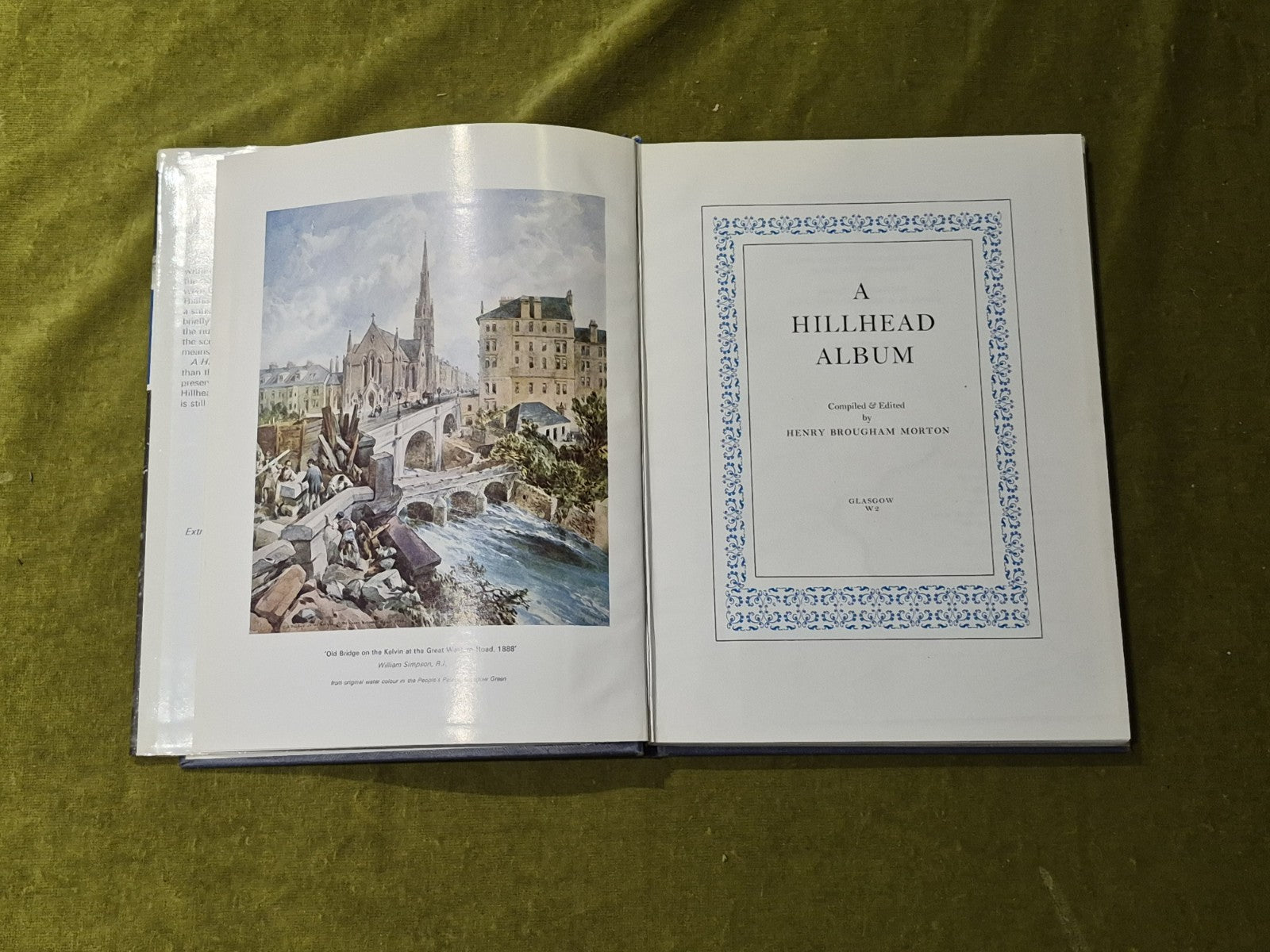 A Hillhead Album : Glasgow W2 - Henry Brougham Morton 1st 1973 HB DJ3