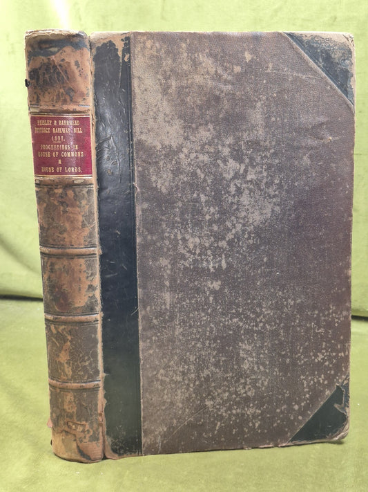 Paisley and Barrhead District Railway Bill 1897 Leather Bound House of Commons0