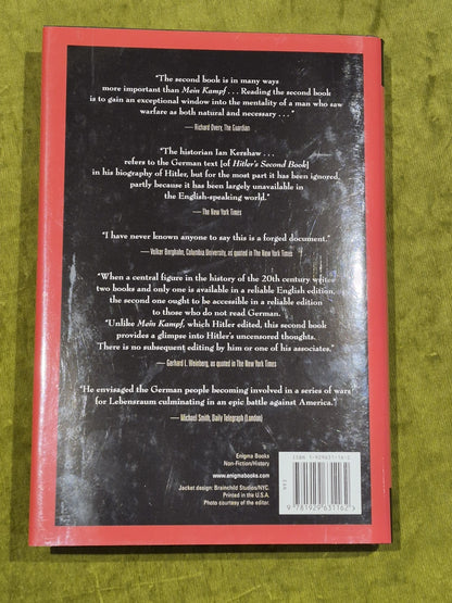 Hitler's Second Book Gerhard Weinberg 2003 Hard Cover Book w/ Dust Jacket HCDJ2