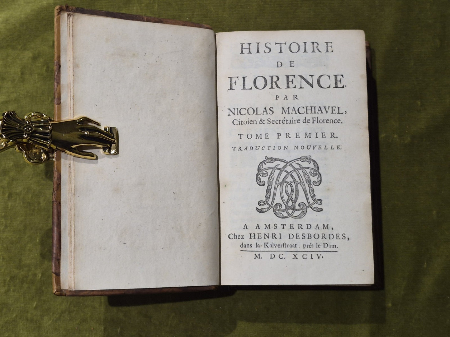 Histoire de Florence traduction nouvelle - Niccolò Machiavelli in 2 Volumes 16945